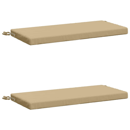 vidaXL 2-Piece Bench Cushions SOEST 2 pcs 100% Polyester Beige