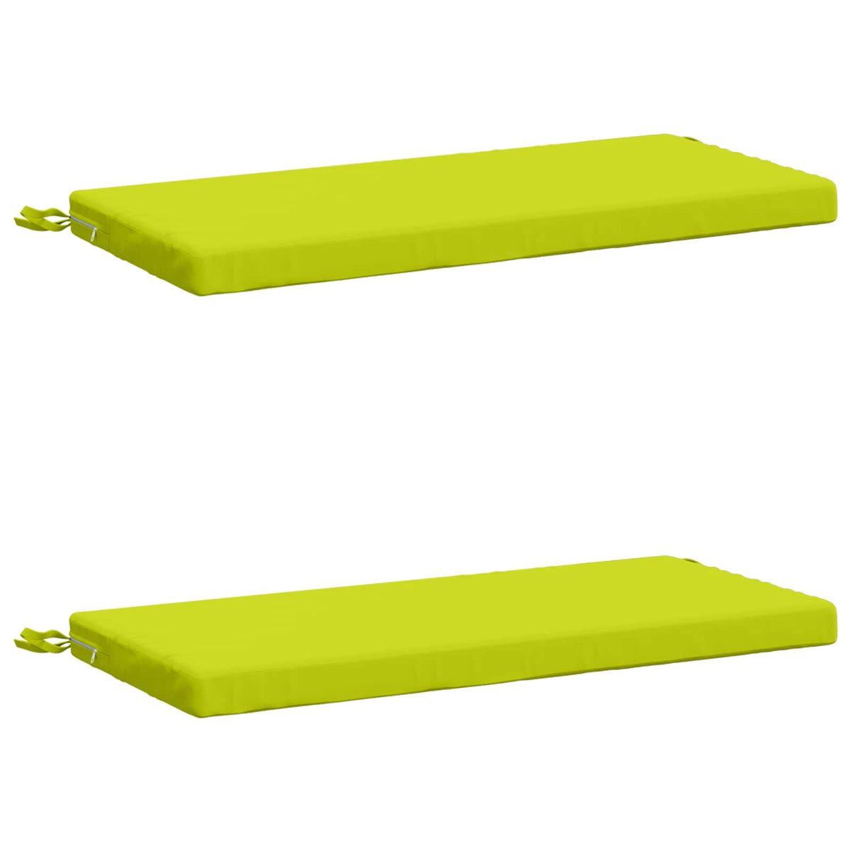 vidaXL 2-Piece Bench Cushions SOEST 2 pcs 100% Polyester Bright Green