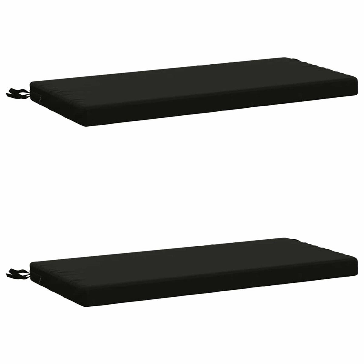 vidaXL 2-Piece Bench Cushions SOEST 2 pcs 100% Polyester Black