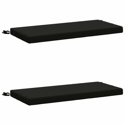 vidaXL 2-Piece Bench Cushions SOEST 2 pcs 100% Polyester Black
