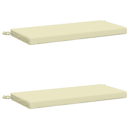 vidaXL 2-Piece Bench Cushions SOEST 2 pcs 100% Polyester Cream