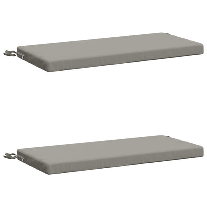 vidaXL 2-Piece Bench Cushions SOEST 2 pcs 100% Polyester Grey