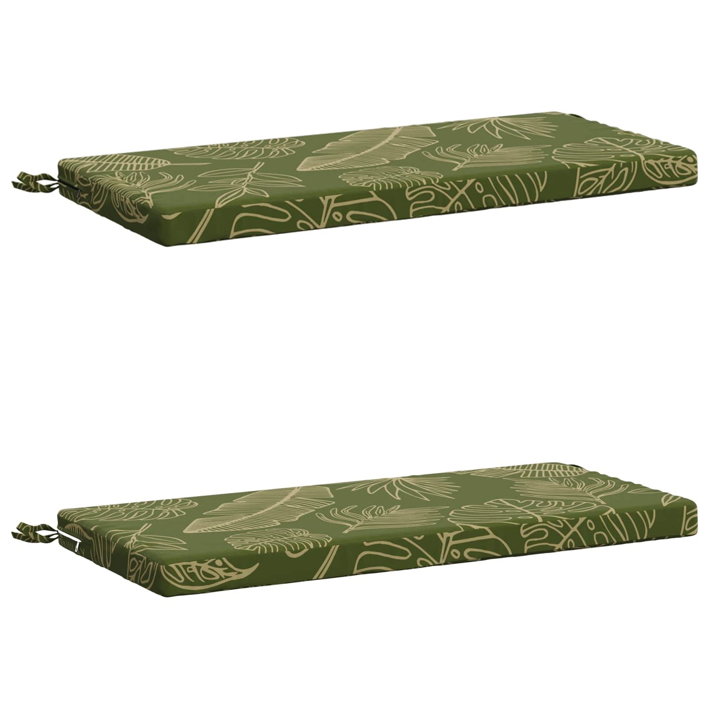 vidaXL 2-Piece Bench Cushions SOEST 2 pcs 100% Polyester Leaf Design