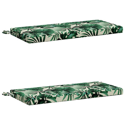 vidaXL 2-Piece Bench Cushions SOEST 2 pcs 100% Polyester Leaf Pattern
