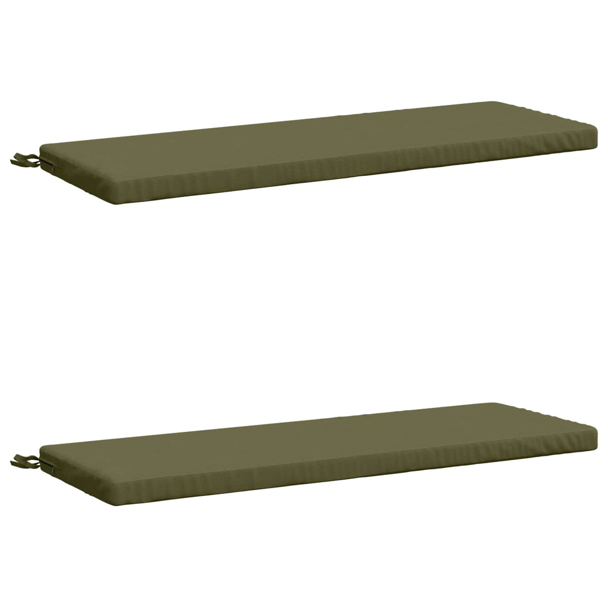 vidaXL 2-Piece Bench Cushions SOEST 2 pcs 100% Polyester Olive Green