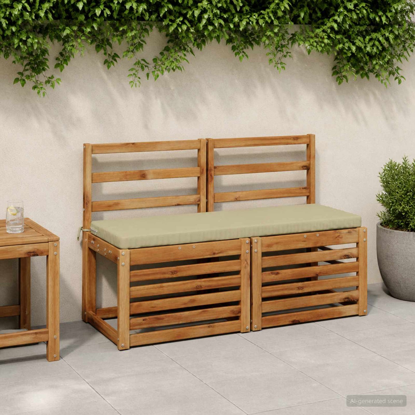 vidaXL Bench Cushion SOEST 100% Polyester Light Green 100 x 40 x 5 cm