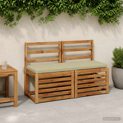 vidaXL Bench Cushion SOEST 100% Polyester Light Green 110 x 40 x 5 cm