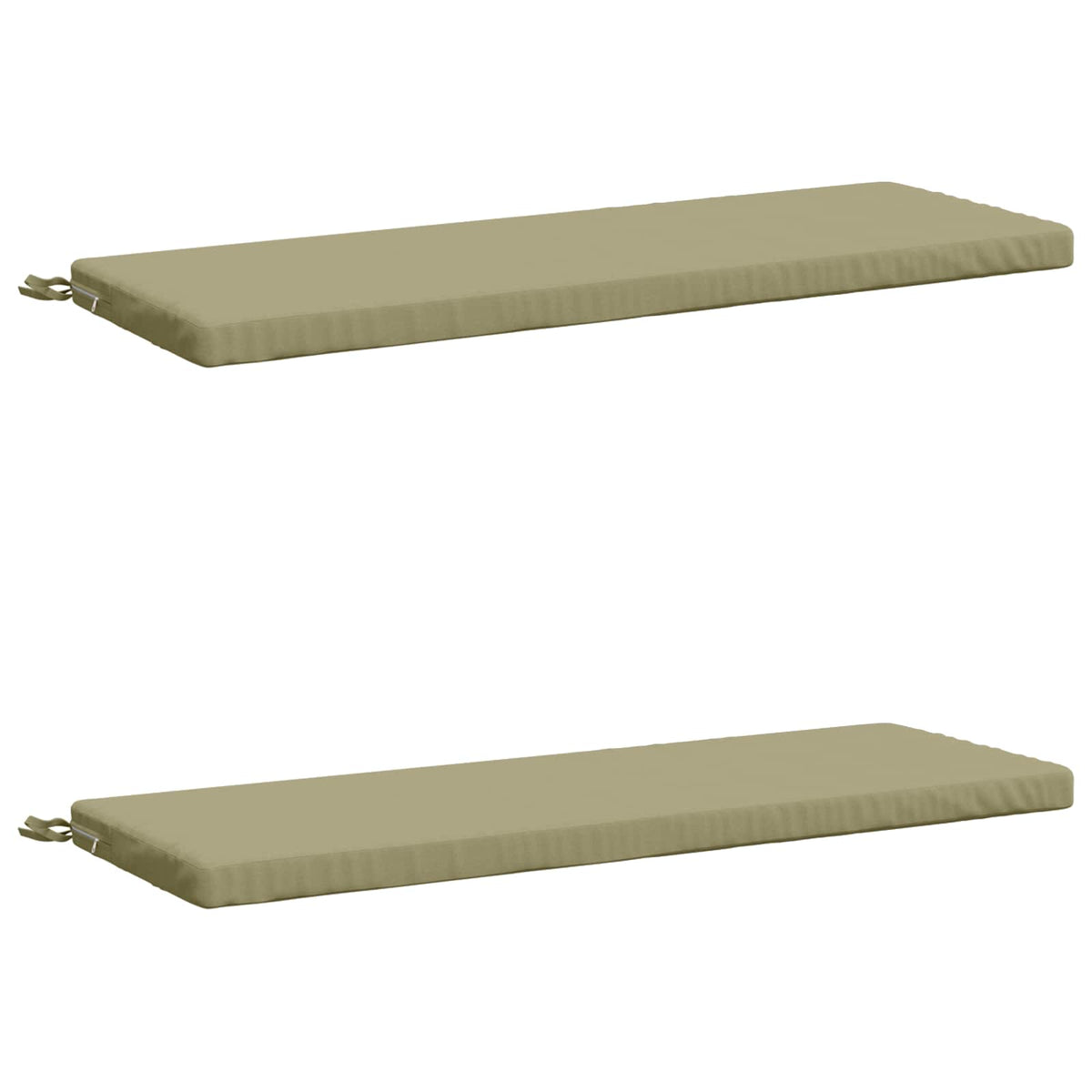 vidaXL Bench Cushions SOEST 2 pcs 100% Polyester Light Green