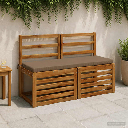 vidaXL 2-Piece Bench Cushions SOEST 2 pcs 100% Polyester Taupe