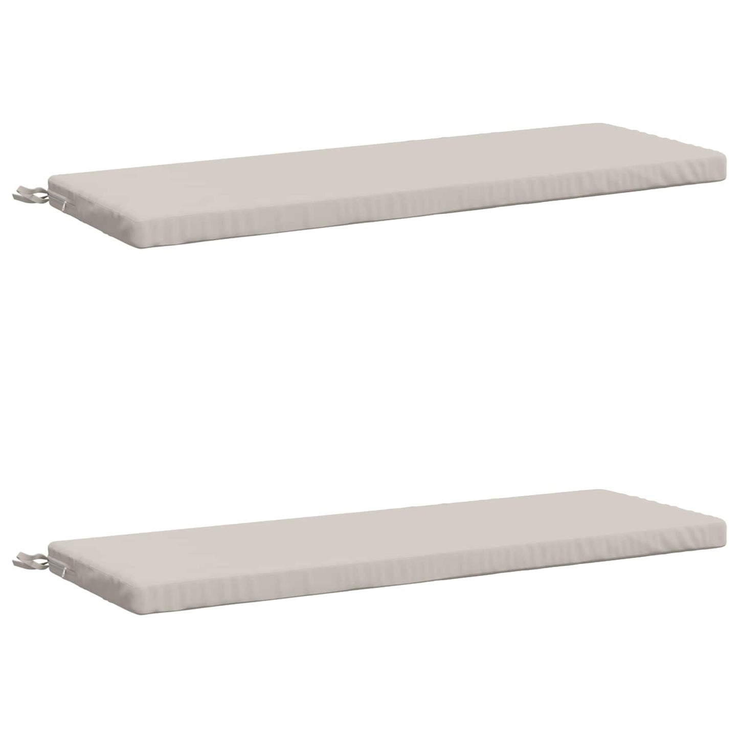 vidaXL 2-Piece Bench Cushions SOEST 2 pcs 100% Polyester White