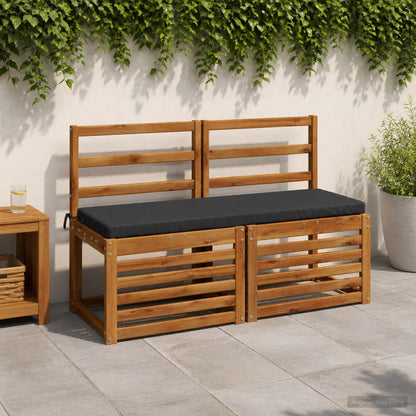 vidaXL 2-Piece Bench Cushions SOEST 2 pcs 100% Polyester Dark Blue