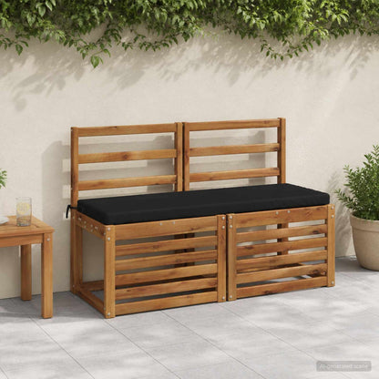 vidaXL 2-Piece Bench Cushions SOEST 2 pcs 100% Polyester Black