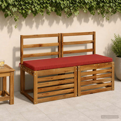 vidaXL 2-Piece Bench Cushions SOEST 2 pcs 100% Polyester Red