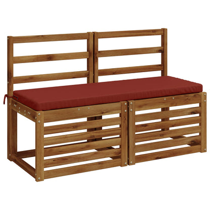 vidaXL 2-Piece Bench Cushions SOEST 2 pcs 100% Polyester Red