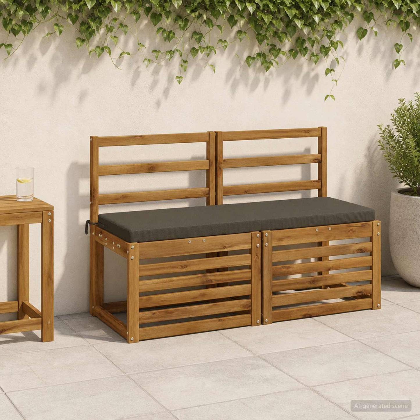 vidaXL Bench Cushion SOEST 100% Polyester Anthracite 100 x 40 x 5 cm
