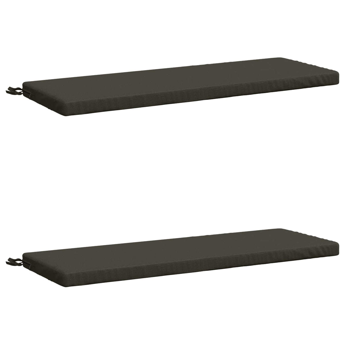 vidaXL 2-Piece Bench Cushions SOEST 2 pcs 100% Polyester Anthracite