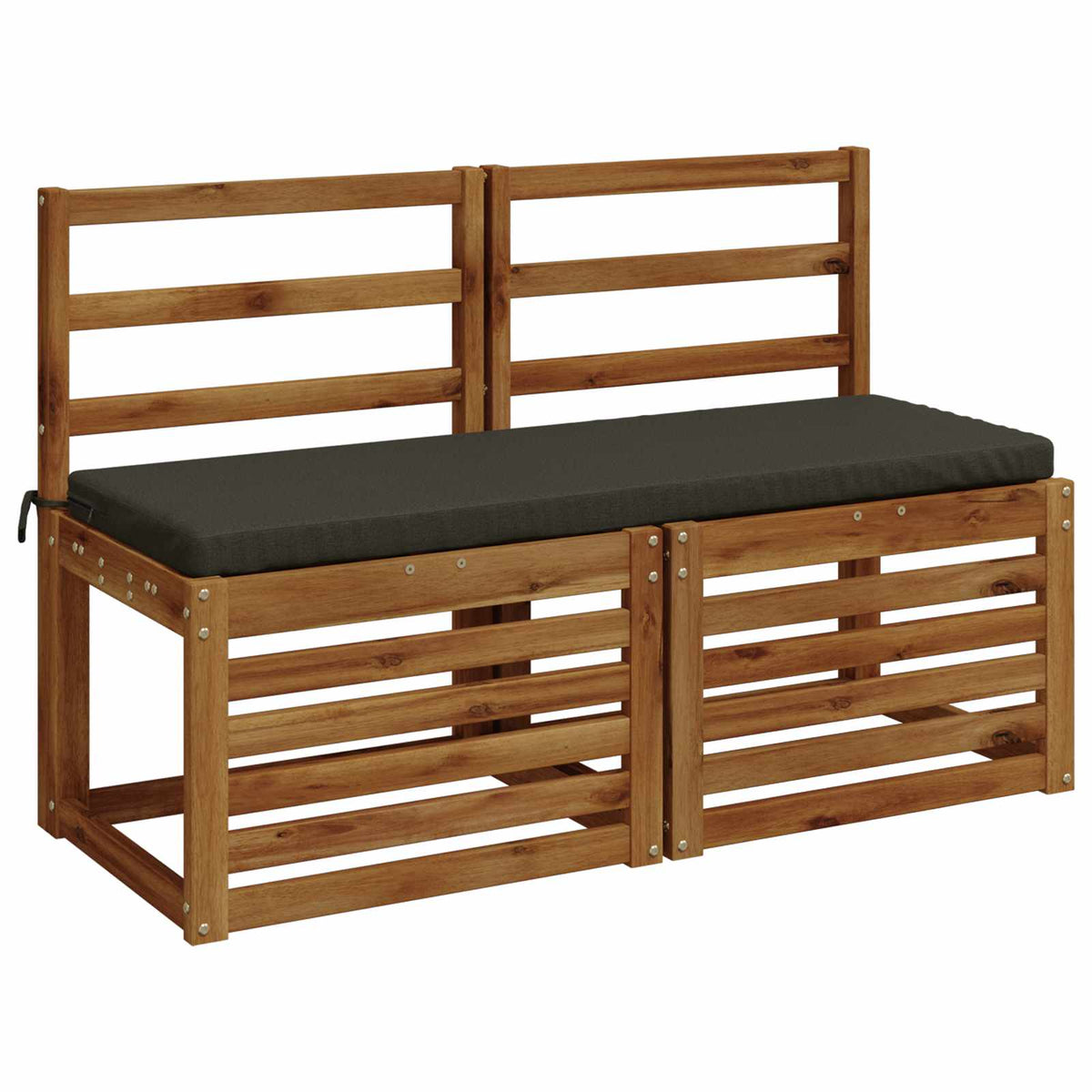 vidaXL 2-Piece Bench Cushions SOEST 2 pcs 100% Polyester Anthracite