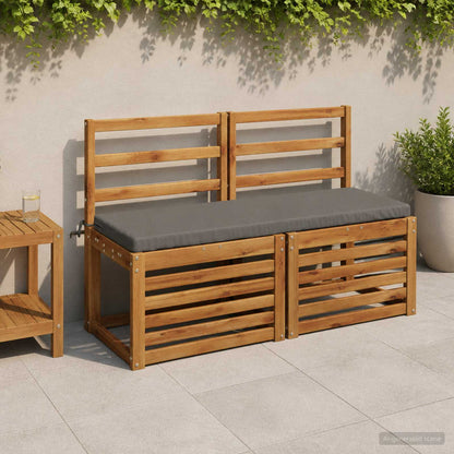 vidaXL Bench Cushion SOEST 100% Polyester Grey 110 x 40 x 5 cm