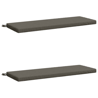 vidaXL 2-Piece Bench Cushions SOEST 2 pcs 100% Polyester Grey