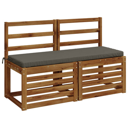 vidaXL 2-Piece Bench Cushions SOEST 2 pcs 100% Polyester Grey
