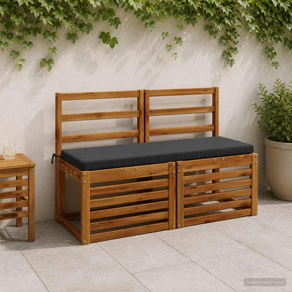 vidaXL 2-Piece Bench Cushions SOEST 2 pcs 100% Polyester Anthracite