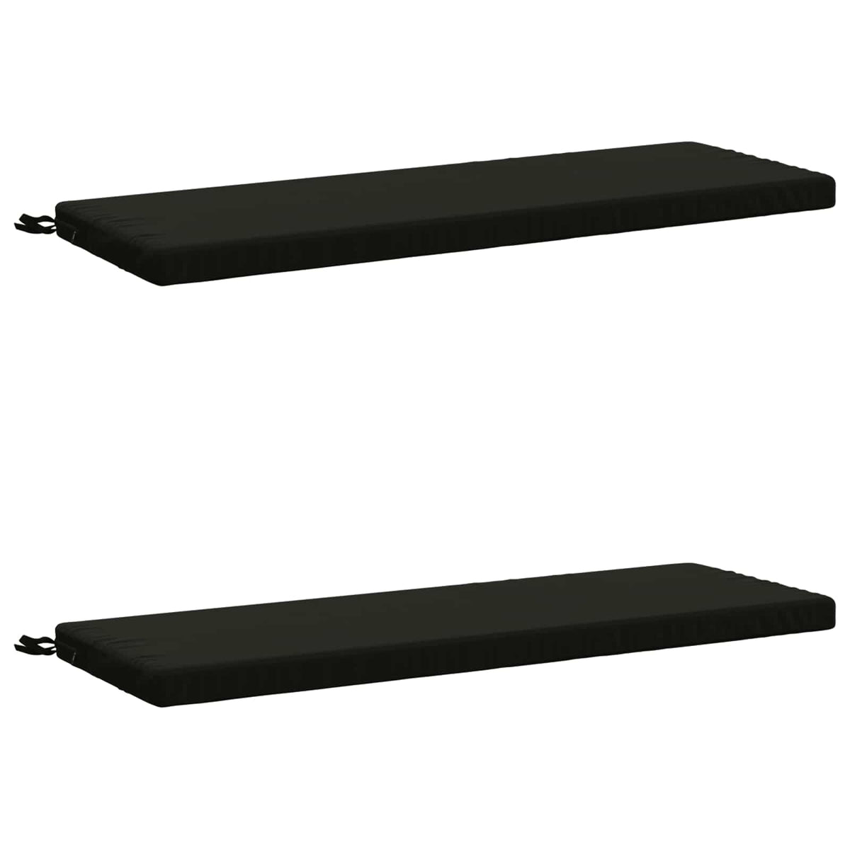vidaXL 2-Piece Bench Cushions SOEST 2 pcs 100% Polyester Black