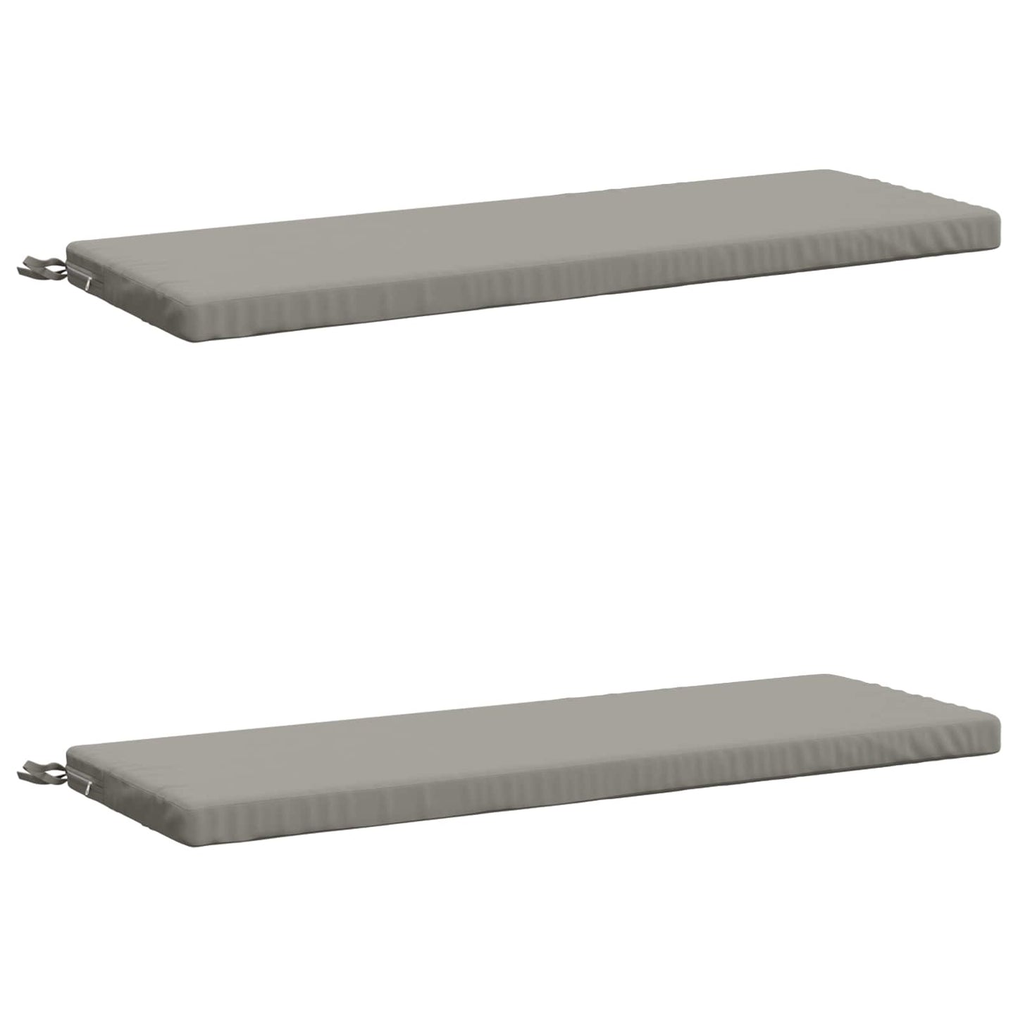 vidaXL 2-Piece Bench Cushions SOEST 2 pcs 100% Polyester Grey