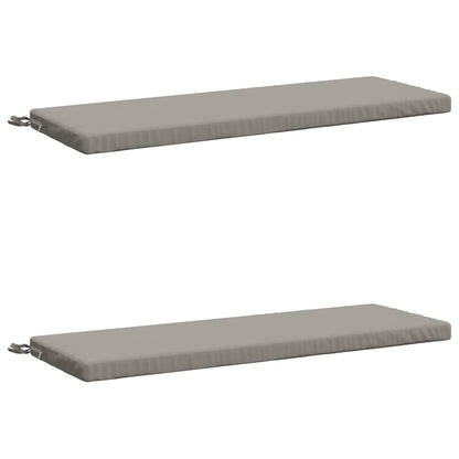 vidaXL 2-Piece Bench Cushions SOEST 2 pcs 100% Polyester Grey