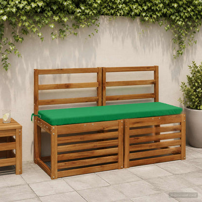 vidaXL 2-Piece Bench Cushions SOEST 2 pcs 100% Polyester Green