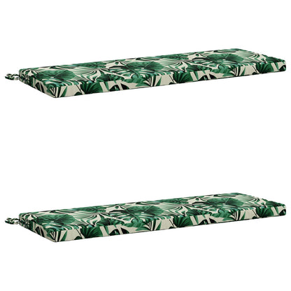 vidaXL 2-Piece Bench Cushions SOEST 2 pcs 100% Polyester Leaf Pattern