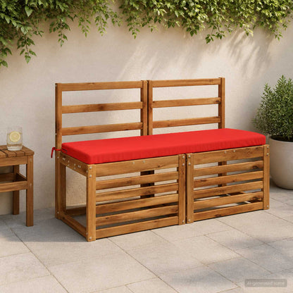 vidaXL Bench Cushion SOEST 100% Polyester Red 110 x 40 x 5 cm