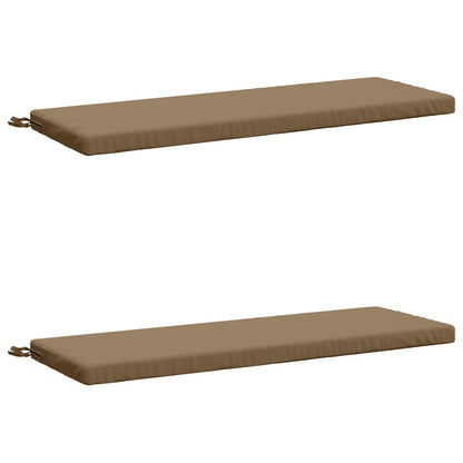 vidaXL 2-Piece Bench Cushions SOEST 2 pcs 100% Polyester Taupe