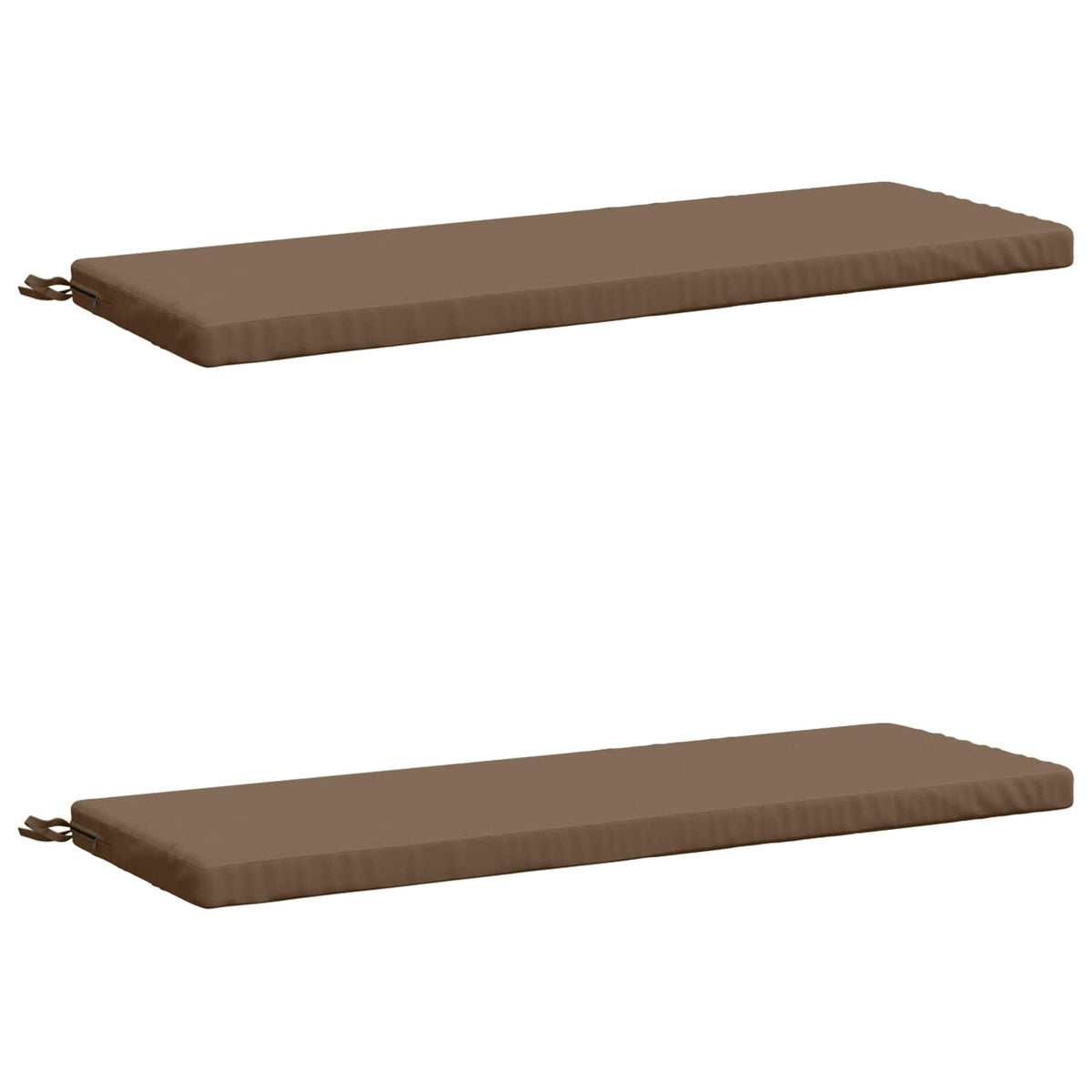 vidaXL 2-Piece Bench Cushions SOEST 2 pcs 100% Polyester Taupe