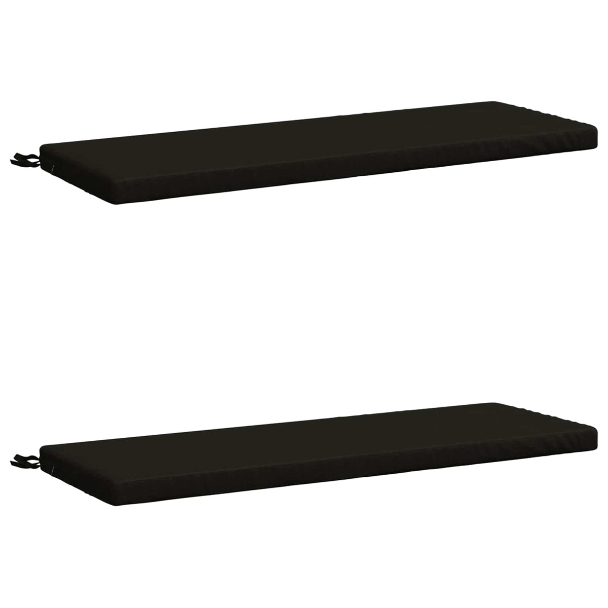 vidaXL 2-Piece Bench Cushions SOEST 2 pcs 100% Polyester Black