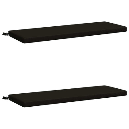 vidaXL 2-Piece Bench Cushions SOEST 2 pcs 100% Polyester Black