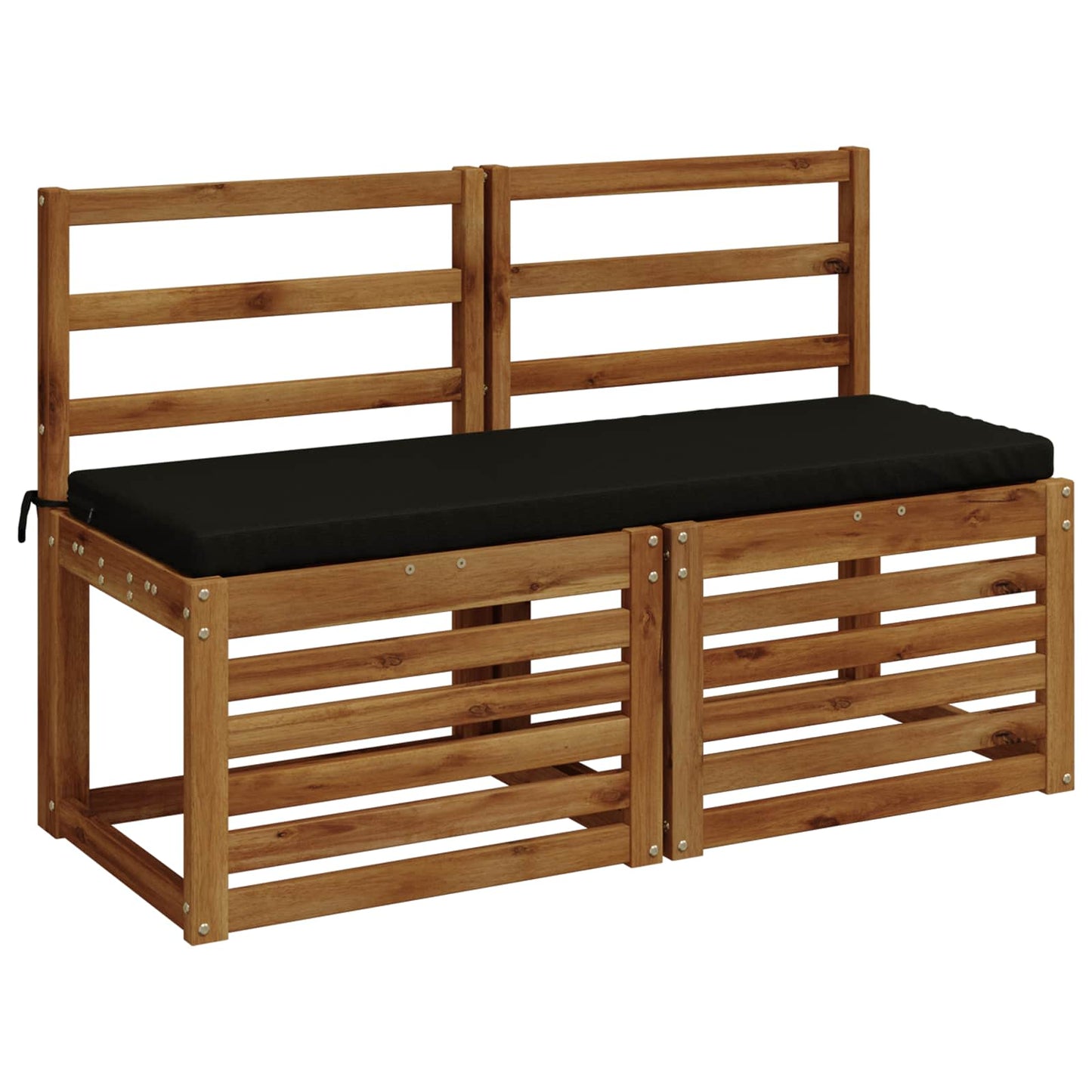 vidaXL 2-Piece Bench Cushions SOEST 2 pcs 100% Polyester Black