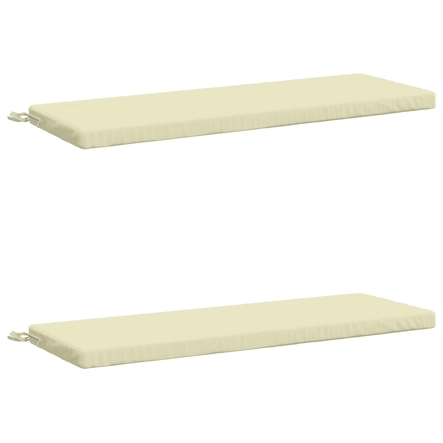 vidaXL 2-Piece Bench Cushions SOEST 2 pcs 100% Polyester Cream