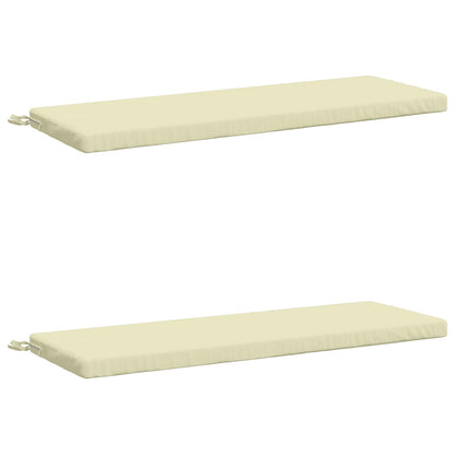 vidaXL 2-Piece Bench Cushions SOEST 2 pcs 100% Polyester Cream