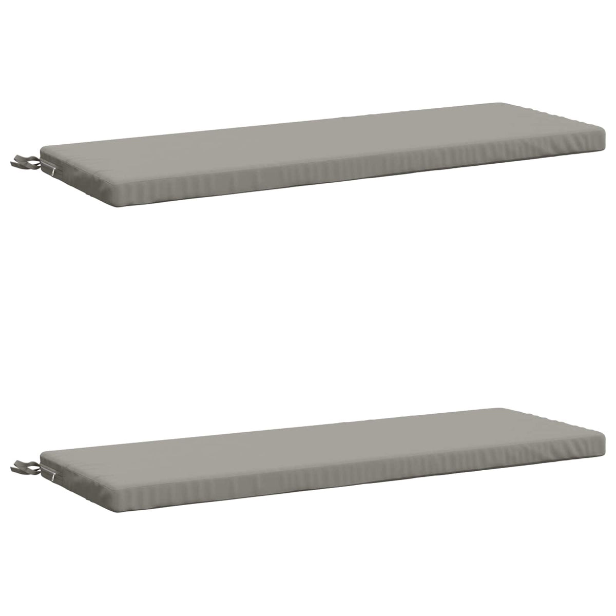vidaXL 2-Piece Bench Cushions SOEST 2 pcs 100% Polyester Grey