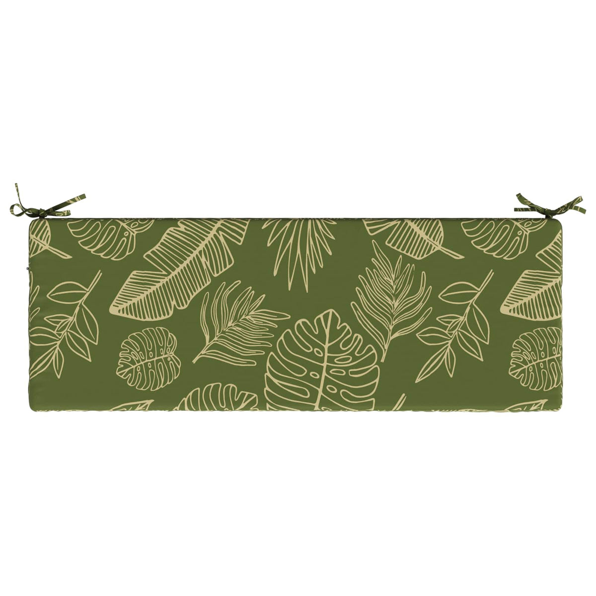 vidaXL Bench Cushion SOEST 100% Polyester Leaf Design 110 x 40 x 5 cm