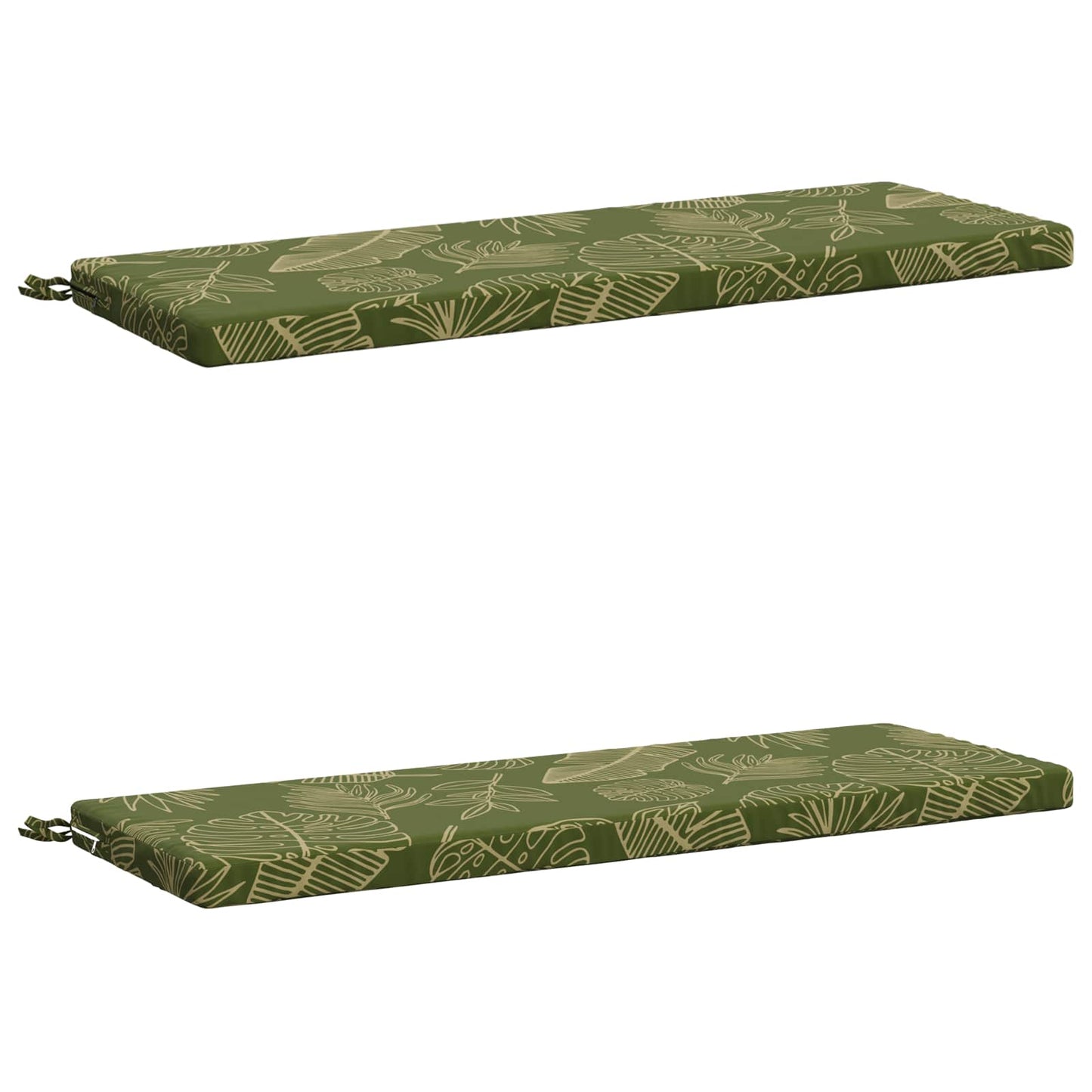 vidaXL 2-Piece Bench Cushions SOEST 2 pcs 100% Polyester Leaf Design