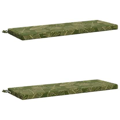 vidaXL 2-Piece Bench Cushions SOEST 2 pcs 100% Polyester Leaf Design