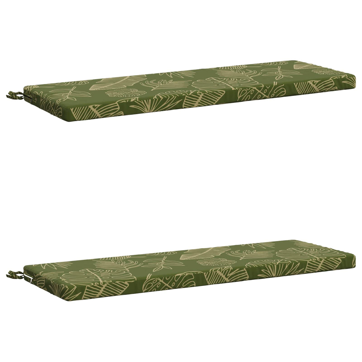 vidaXL Bench Cushions SOEST 2 pcs 100% Polyester Leaf Design