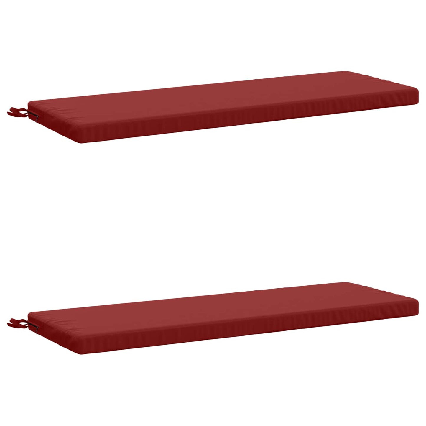 vidaXL 2-Piece Bench Cushions SOEST 2 pcs 100% Polyester Wine Red