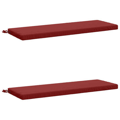 vidaXL 2-Piece Bench Cushions SOEST 2 pcs 100% Polyester Wine Red
