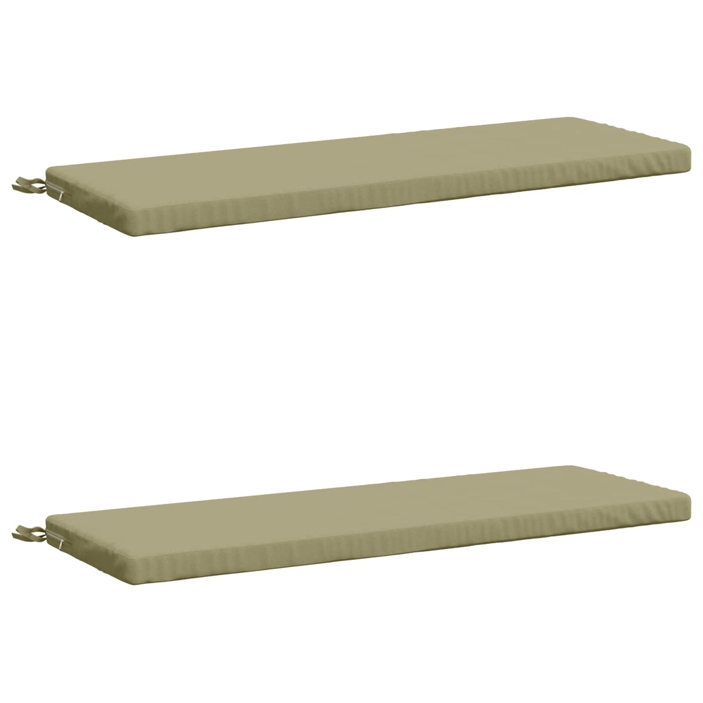 vidaXL 2-Piece Bench Cushions SOEST 2 pcs 100% Polyester Light Green