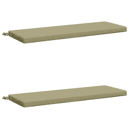 vidaXL 2-Piece Bench Cushions SOEST 2 pcs 100% Polyester Light Green