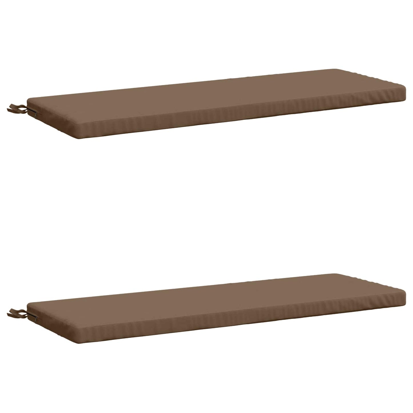 vidaXL 2-Piece Bench Cushions SOEST 2 pcs 100% Polyester Taupe