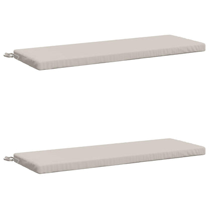vidaXL 2-Piece Bench Cushions SOEST 2 pcs 100% Polyester White
