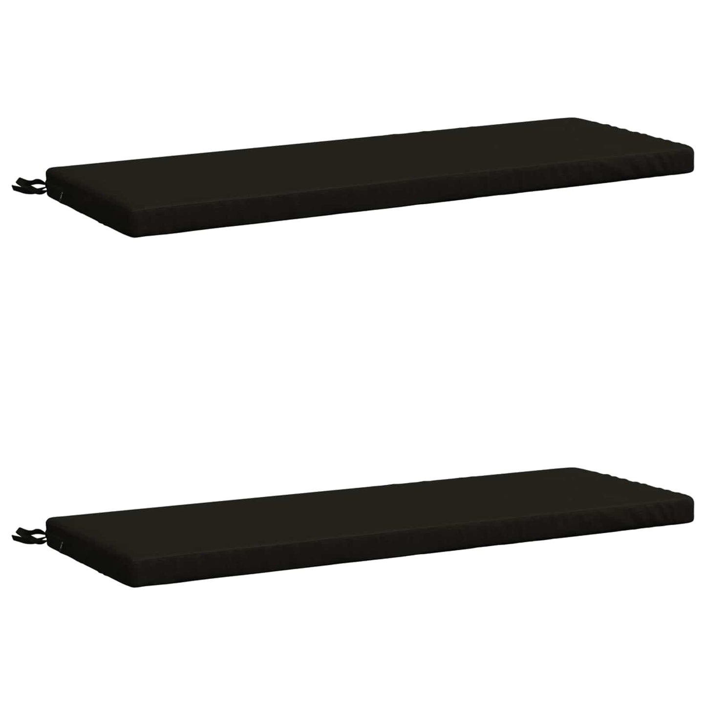 vidaXL 2-Piece Bench Cushions SOEST 2 pcs 100% Polyester Black